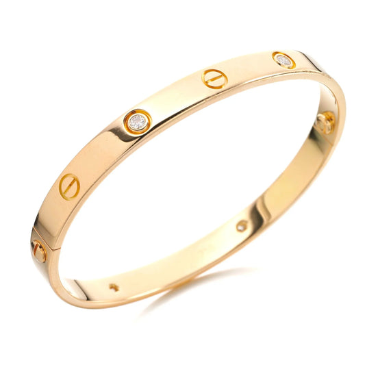 Elegant Diamond Screw Bangle Bracelet-0